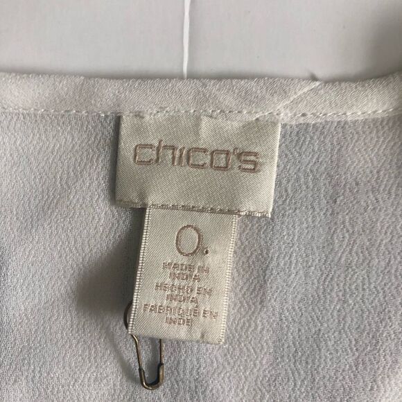 🎃CHICOS WHITE/ SILVER SEQUIN JACKET - Picture 7 of 8